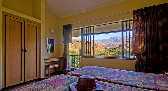 Twin Bedroom Giants Castle Camp Drakensberg Accommodation Giants Castle Game Reserve Drakensberg KwaZulu-Natal Self-Catering Accommodation